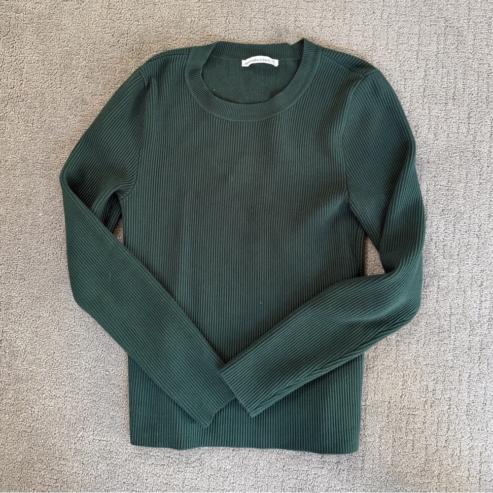 Abercrombie Long-Sleeve Ottoman Crew Top - Size M